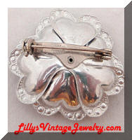 Vintage Weiss Rhinestone Leaf Brooch, Vintage Weiss Square